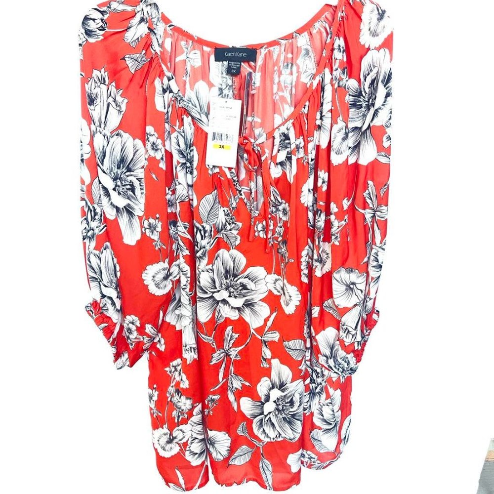 Karen Kane Peasant Blouse 3X - NWT